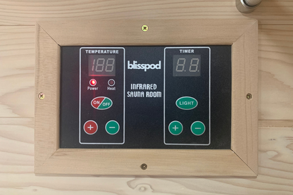 Blisspod | Vienne | Sauna infrarouge lointain | Pruche du Canada très faible champ électromagnétique | 185 cm H x 90 cm L x 65 cm P | 1 personne