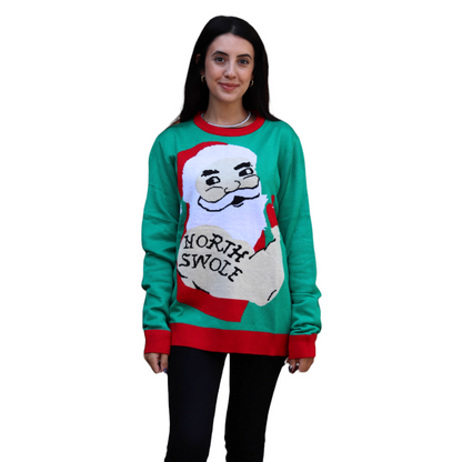 Pull de Noël Surdimensionné Le Père Noël de l'extrême