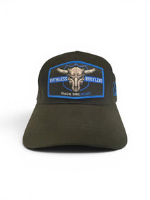 Ruthless Rustlers Back The Blue Tactical Structured Cap | Black