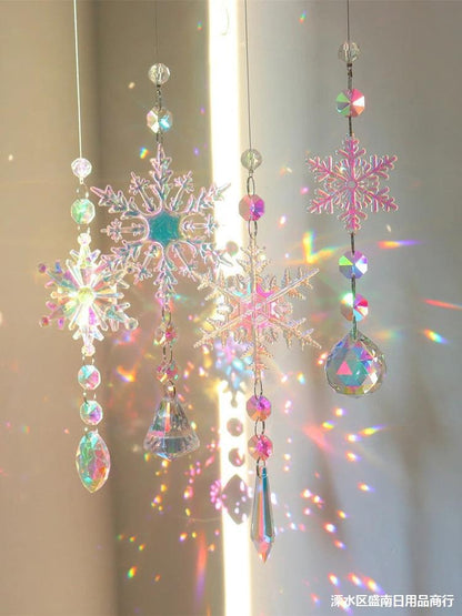 Christmas Snowflake Dreamcatcher - Crystal Acrylic Hanging Ornament