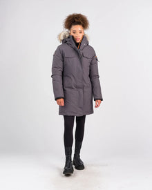 Parka en duvet Jaci pour femme Outdoor Survival Canada, -40 °C, gris anthracite, petit - EN EXPOSITION
