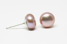 Light Mauve Pearl Stud Earrings 8mm