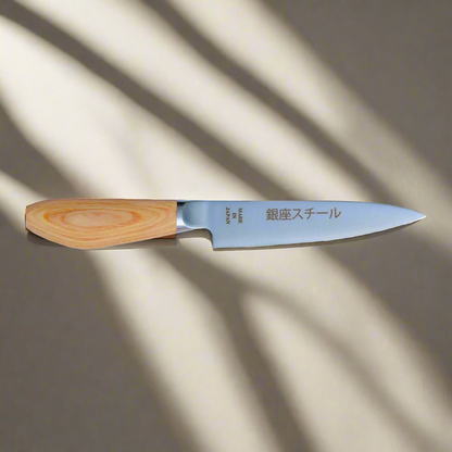 MATSUE 130 | Couteau d'office en acier inoxydable MV 130 mm/Manche en bois naturel