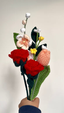 Handmade ZODIAC Crochet Flower Bouquet: Acrylic Cotton Yarn