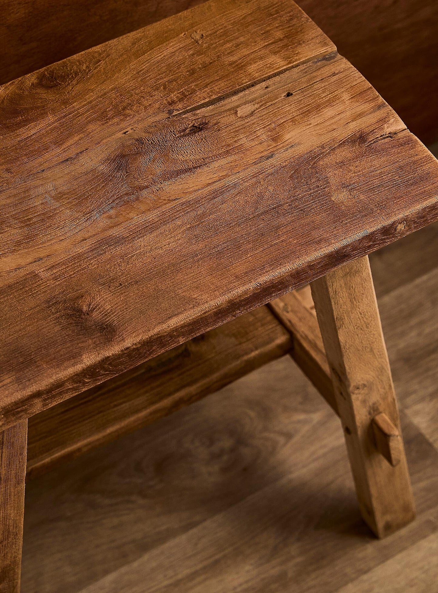 Vintage teak stool