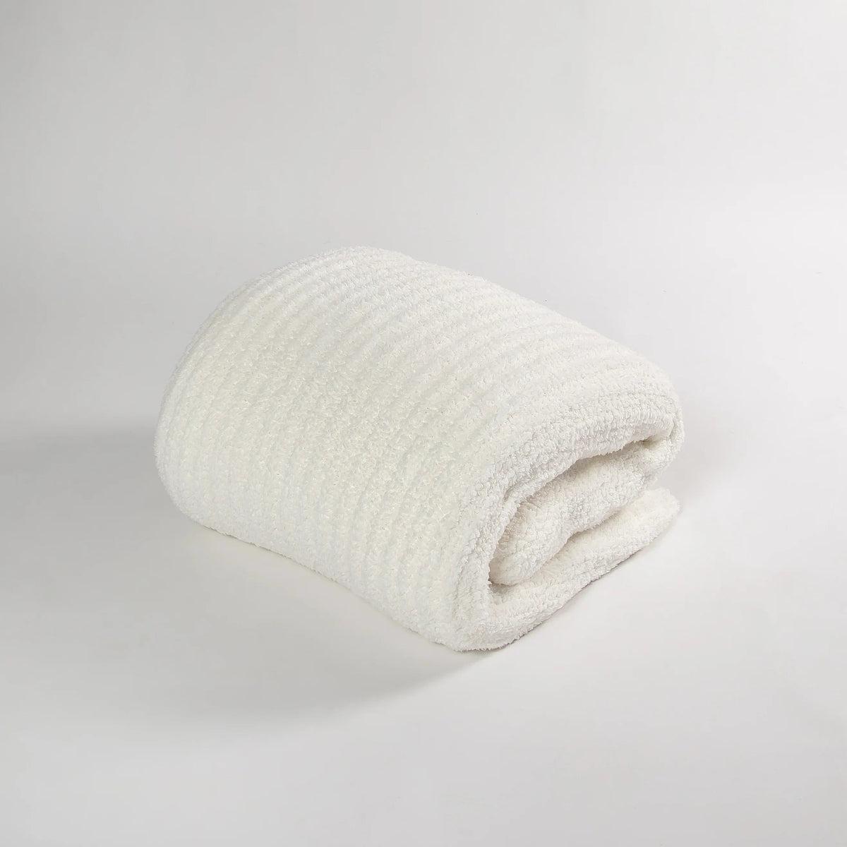 Couverture de lit King Size côtelée blanche