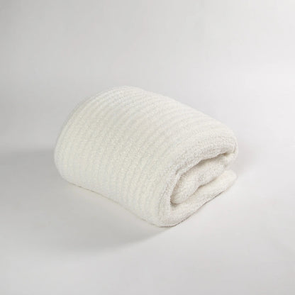 Couverture de lit King Size côtelée blanche