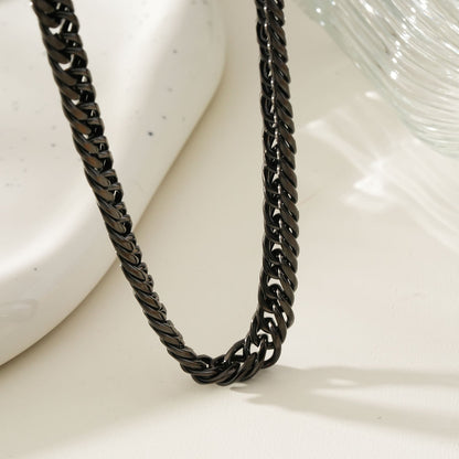 ABASI BLACK : Chaîne à gros maillons en carbone noir