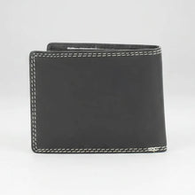 Portefeuille Bifold pour Homme en Cuir de Vachette avec Motif Loup Embossé