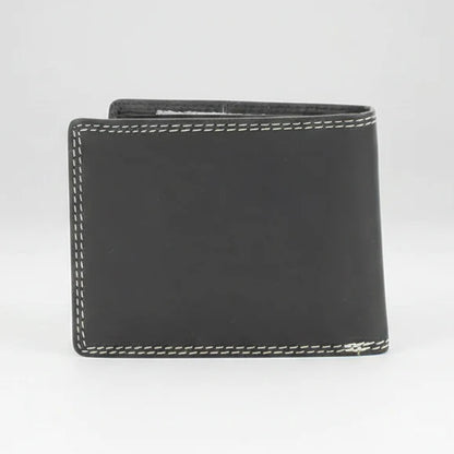 Men’s Cow Leather Wolf Embossed Bifold Wallet