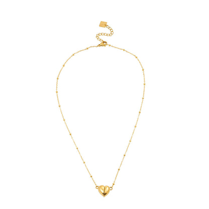 ABNA Gold : Collier de perles « Together Forever » – Mini pendentif aimanté cœur séparable