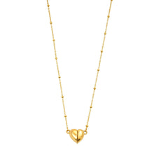 ABNA Gold: Together Forever Beaded Necklace – Separable Magnetic Mini Heart Pendant