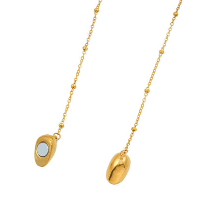 ABNA Gold : Collier de perles « Together Forever » – Mini pendentif aimanté cœur séparable