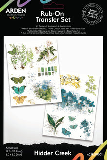 Arden Creative Studio Hidden Creek Lot de transferts à sec 15 x 20 cm