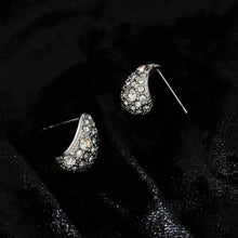 ADALAJ White Gold (Silver Toned):  Pavé Zirconia Tear Drop Stud Earrings - Statement of Confidence
