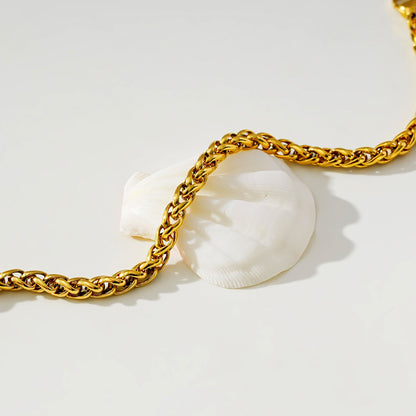 Style ALBANY : Bracelet grosse chaîne dorée