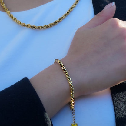 Style ALBANY : Bracelet grosse chaîne dorée