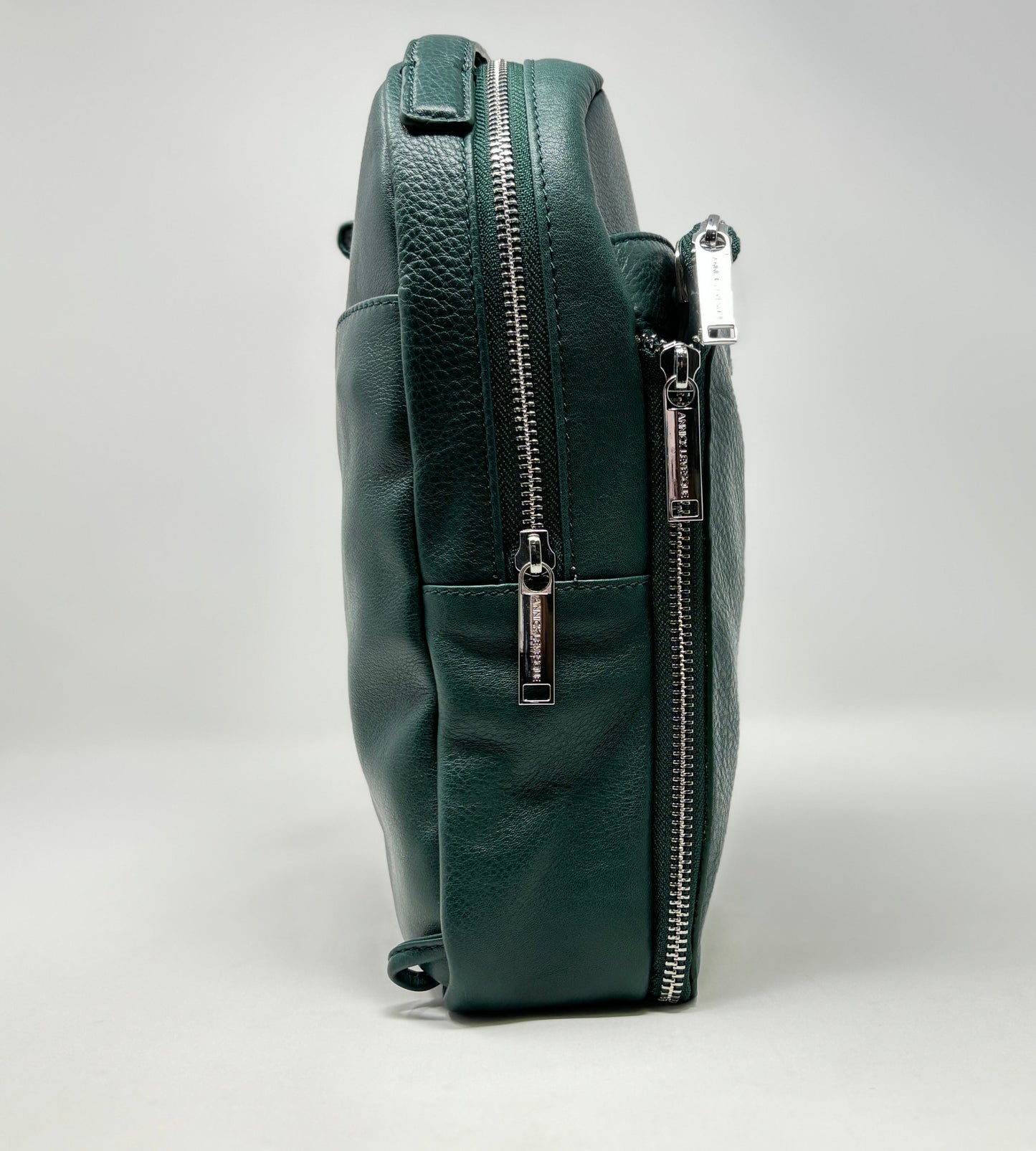 Sac à dos en Cuir Véritable vert foncé, Alice