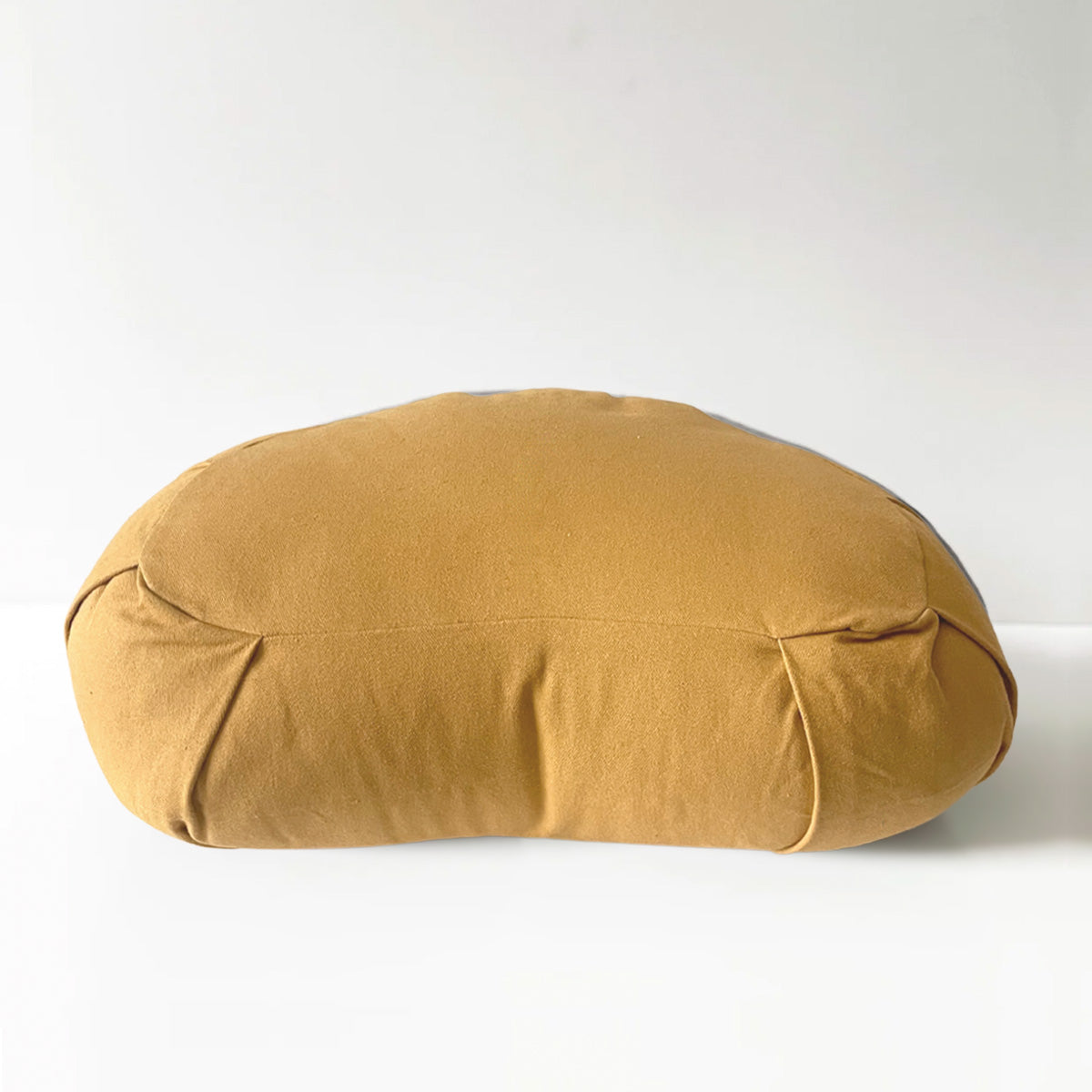 Coussin de méditation naturel en croissant de lune | Or ambre