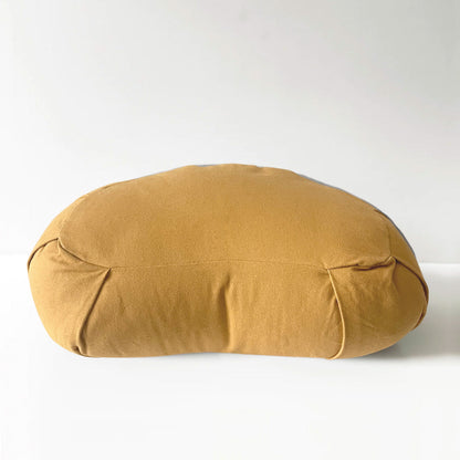 Coussin de méditation naturel en croissant de lune | Or ambre