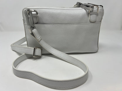 Small Annie White Leather Crossbody Bag
