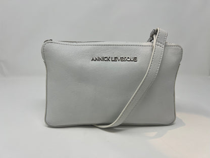 Small Annie White Leather Crossbody Bag