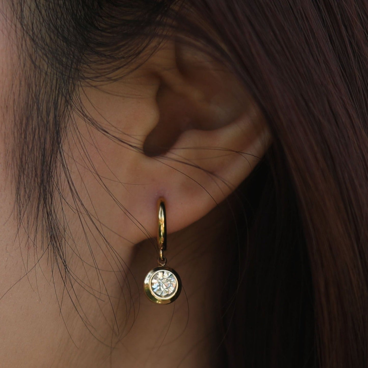 Boucles d'oreilles créoles en oxyde de zirconium ARTI