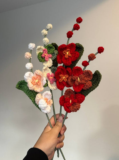 Crochet Orchid (Handmade Multi-coloured flowers)
