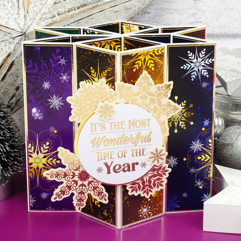 Trim Me! Foiled Insert Pad - Season's Greetings Gold