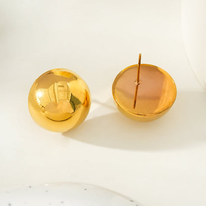 AUGUSTA Gold : Boucles d'oreilles clous sphériques contemporaines