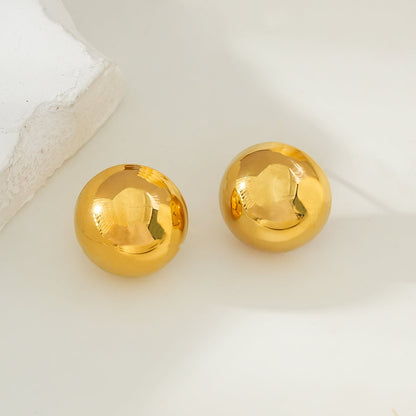 AUGUSTA Gold : Boucles d'oreilles clous sphériques contemporaines