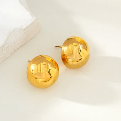 AUGUSTA Gold : Boucles d'oreilles clous sphériques contemporaines