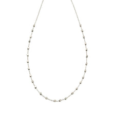 AUREOLE Silver (White Gold): Essential Daily Chain with Delicate Square Beads