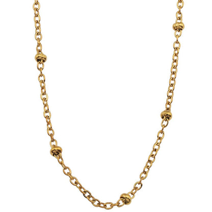 AVERY 20" Or : Collier en chaîne de perles en or, essentiel pour un usage quotidien