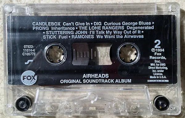Airheads (Original Soundtrack Album) - Cassette, 1994 US Release