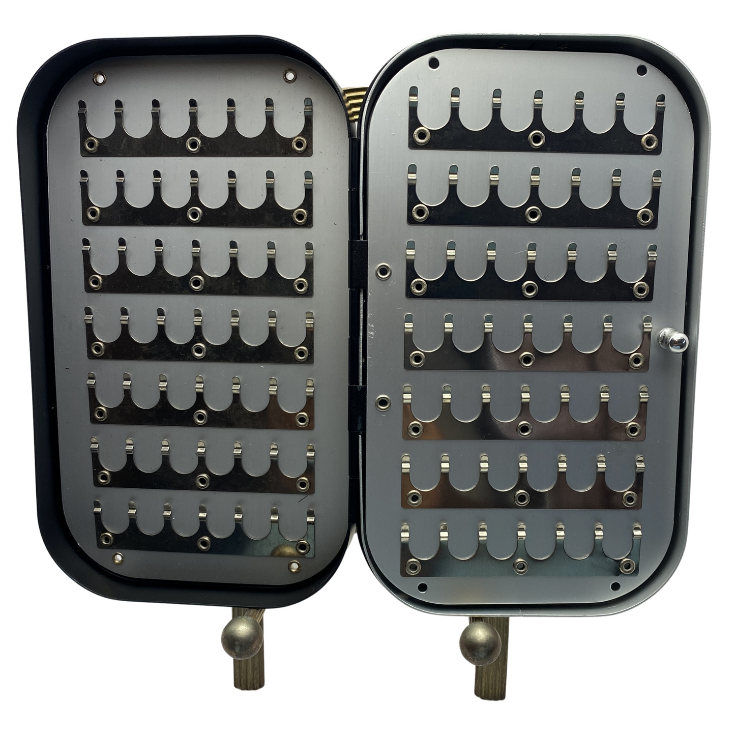 Boîtes à mouches en aluminium avec clips, fenêtres et mousse