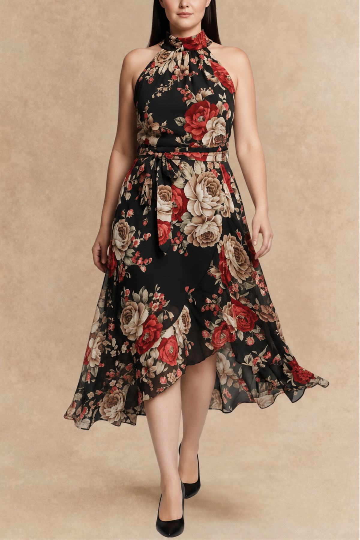 Robe dos nu fleurie Alexandra