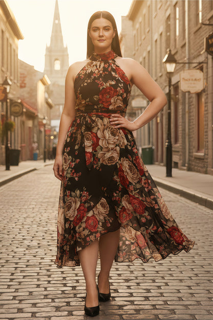 Alexandra Floral Halter Dress