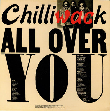 Chilliwack – All Over You - Original de 1974 - Bonne affaire !