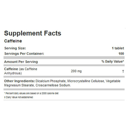 Allmax CAFFEINE (200mg), 100 Tabs