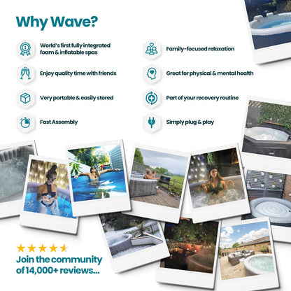 Wave | Como | Spa gonflable éco-mousse 6 places | Octogonal | Chauffage intégré