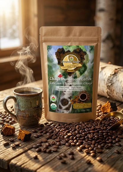 Organic Chaga Mushroom Coffee - Sumatra Dark Roast Coffee