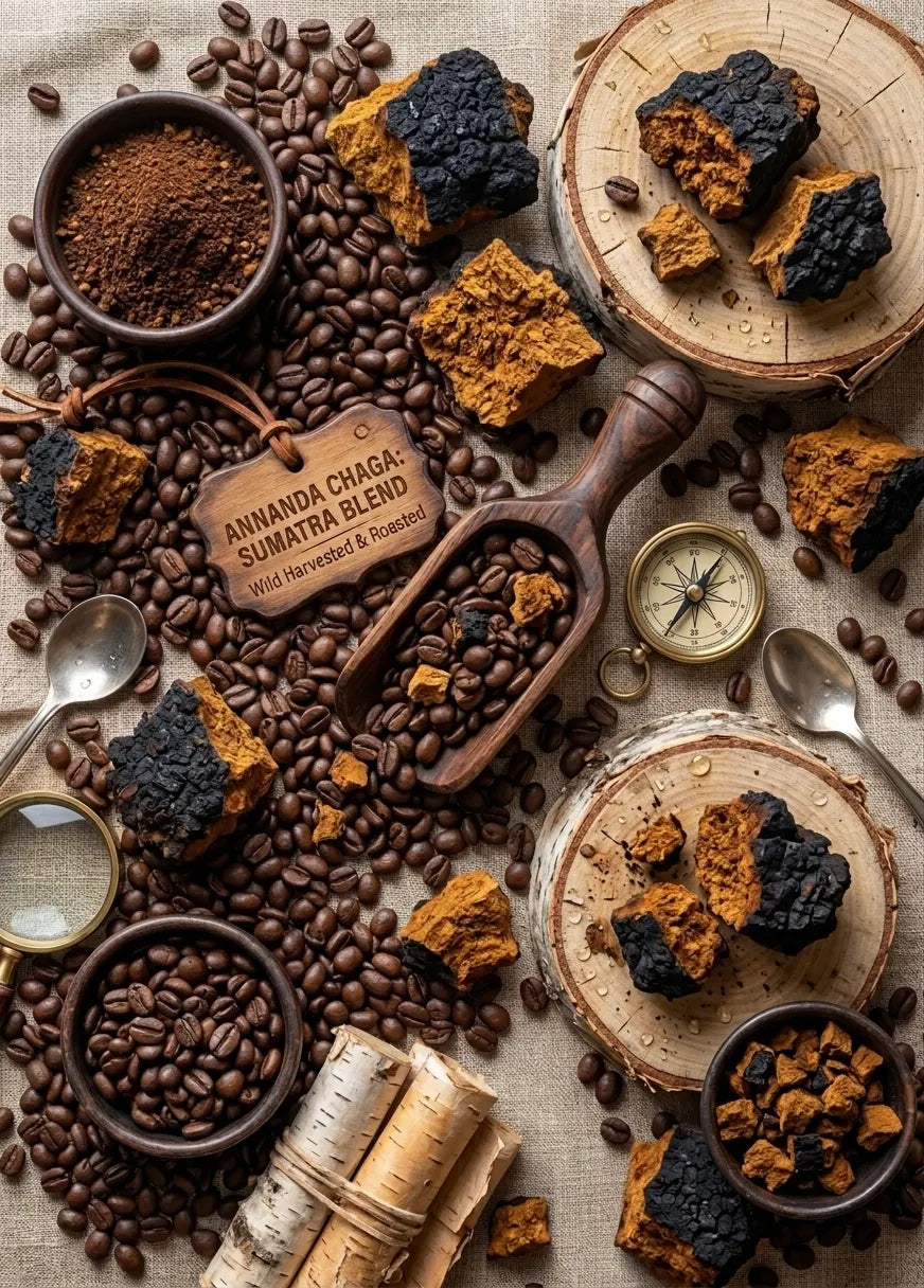 Organic Chaga Mushroom Coffee - Sumatra Dark Roast Coffee