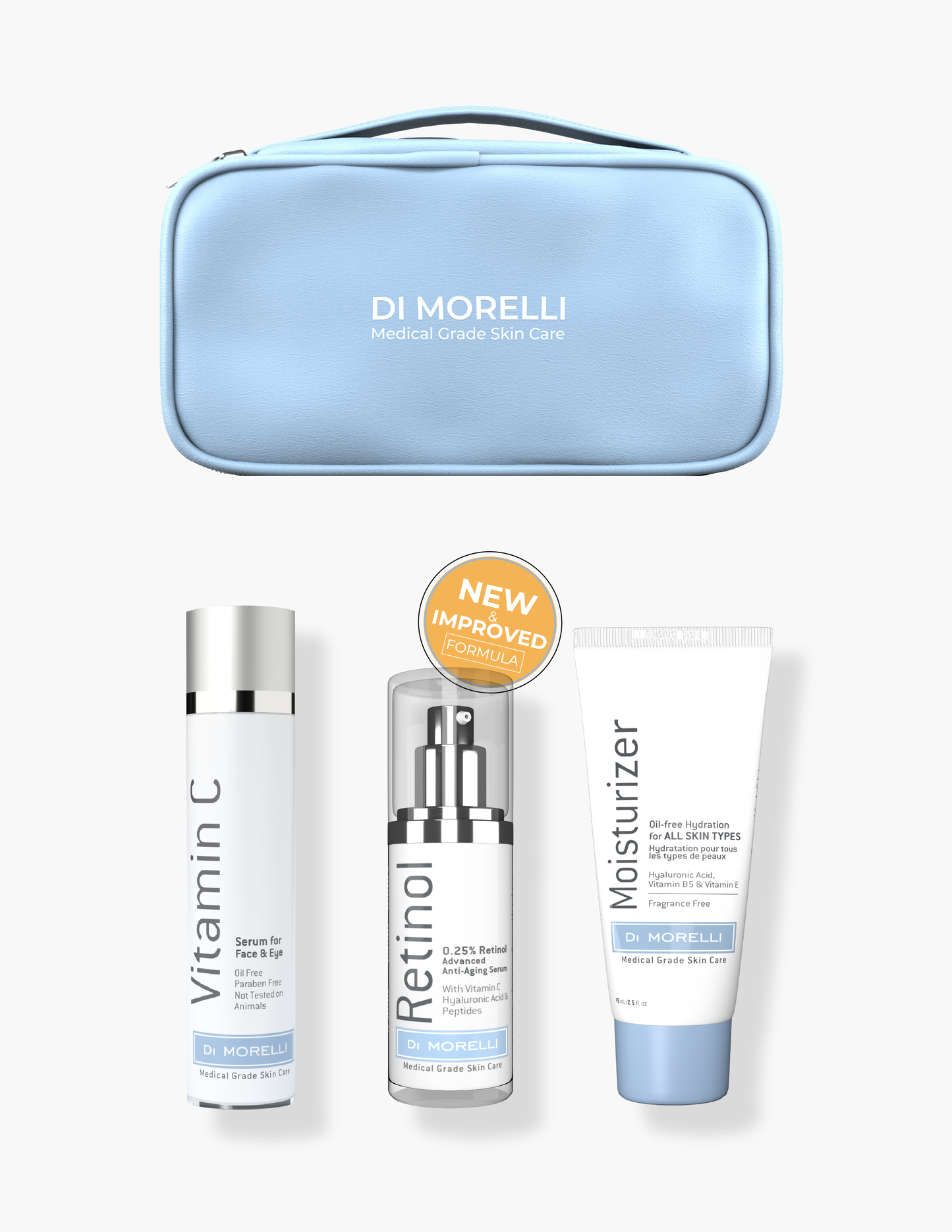 Kit Anti-Âge 3 Étapes avec Trousse de Maquillage