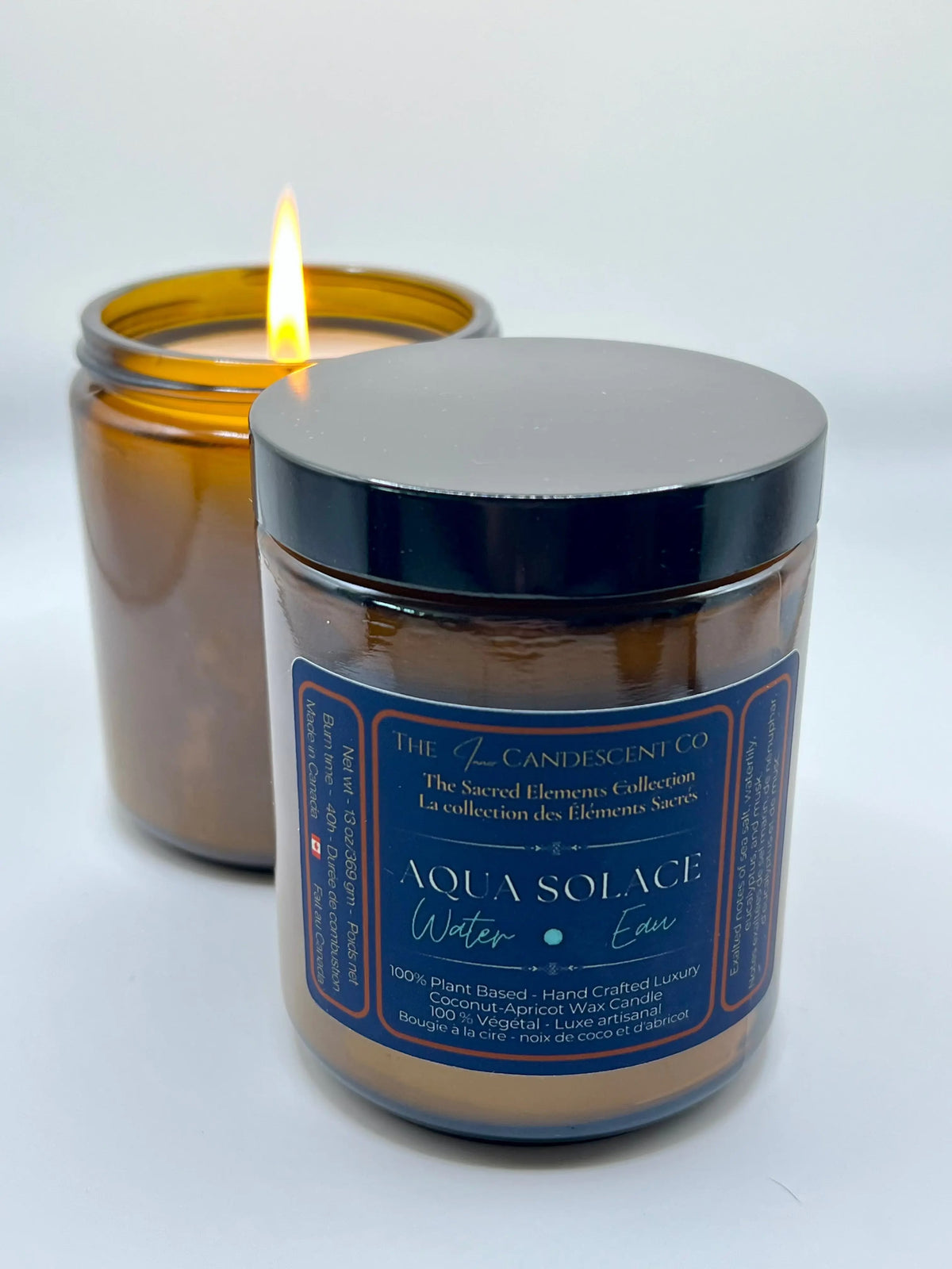 AQUA SOLACE — WATER ELEMENT | Fresh aquatic luxury coconut apricot wax candle