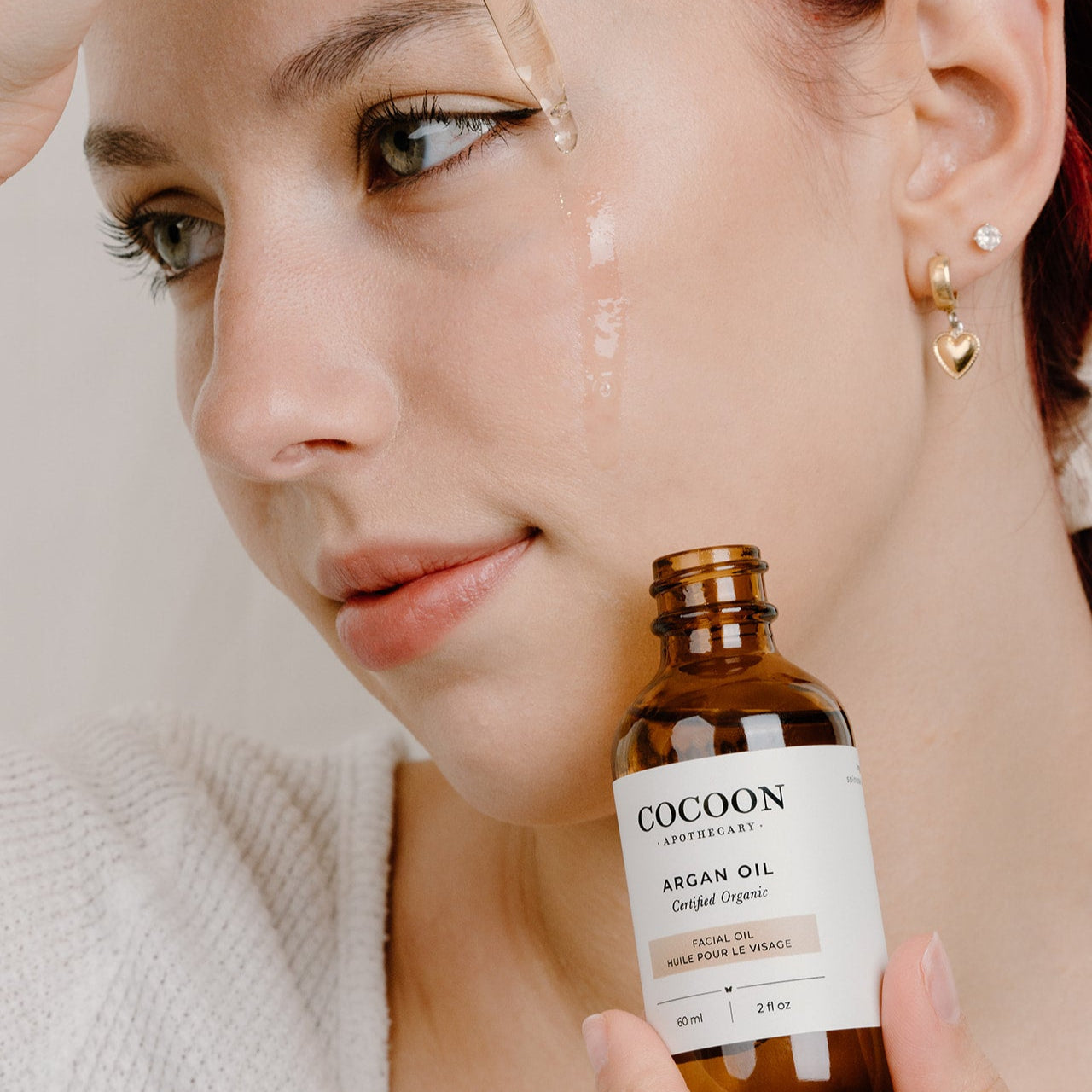 Huile visage à l'argan - Nutrition intense pour peaux sèches