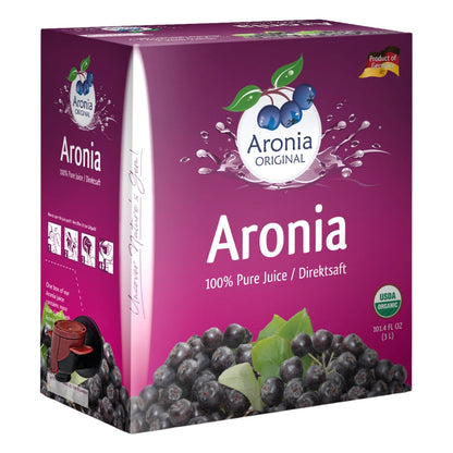 Jus de baies d'aronia bio 3 litres | Non issu de concentré