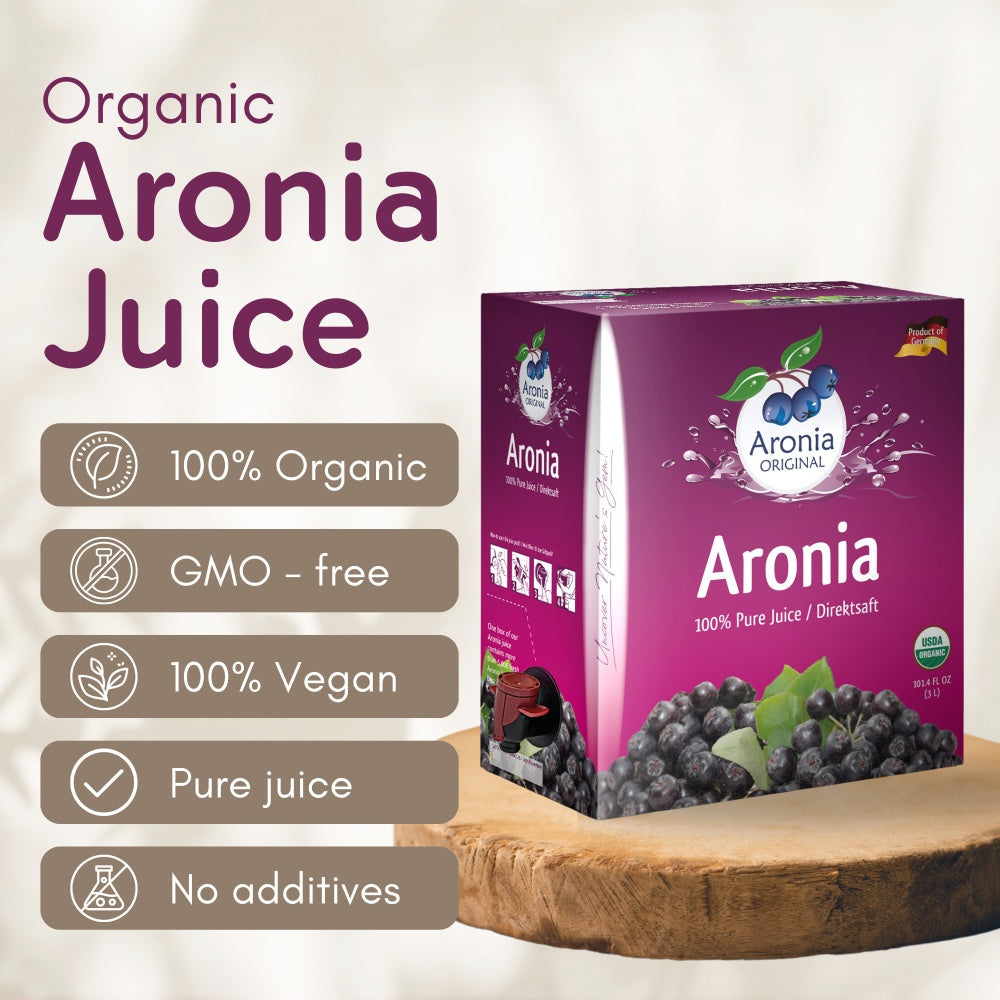 Jus de baies d'aronia bio 3 litres | Non issu de concentré