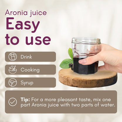 Jus de baies d'aronia bio 3 litres | Non issu de concentré