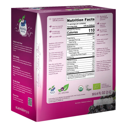 Jus de baies d'aronia bio 3 litres | Non issu de concentré